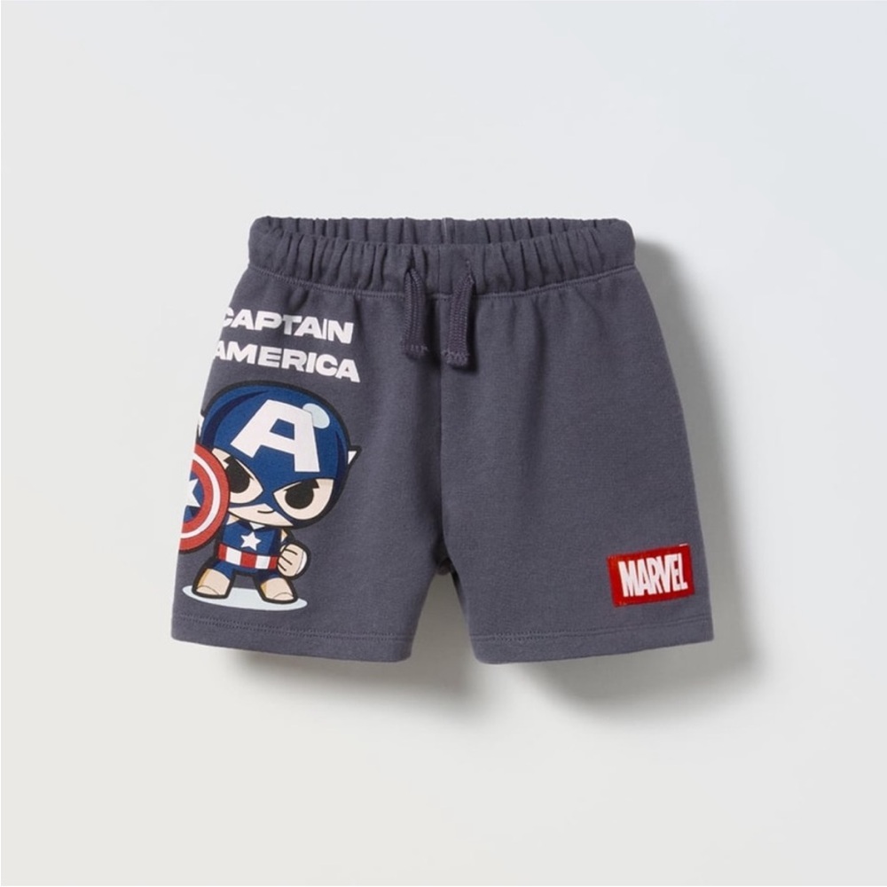 ZARA CAPTAIN AMERICA MARVEL SHORTS